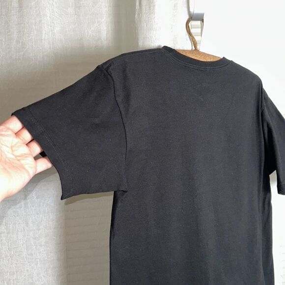 VANS M Black White Patch Logo CA VANS NY Cotton Crewneck Short Sleeve Tee - Picture 4 of 9